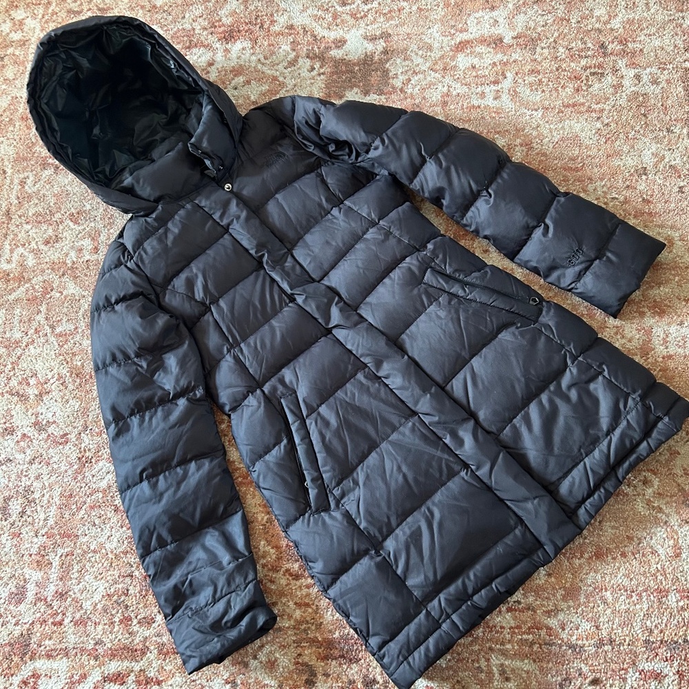 The North Face Womens Small Parka Puffer Jacket Goose Down 600 Fill Quilted Hood
